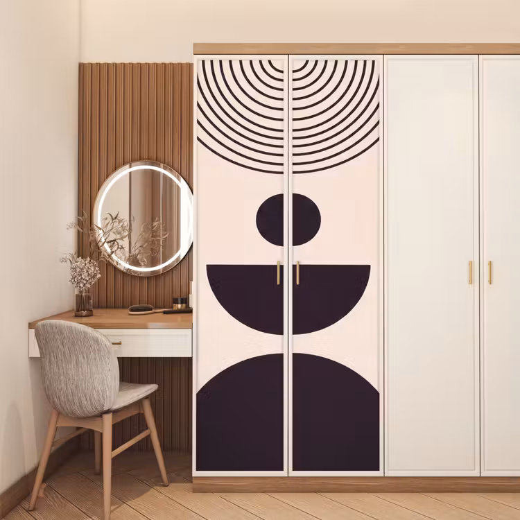 Door sticker - Geometric Balance - Art - Geometrische balans - Kunst deurposter klein