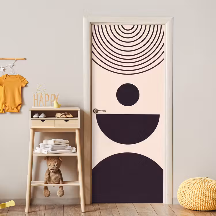 Door sticker - Geometric Balance - Art - Geometrische balans - Kunst deurposter klein
