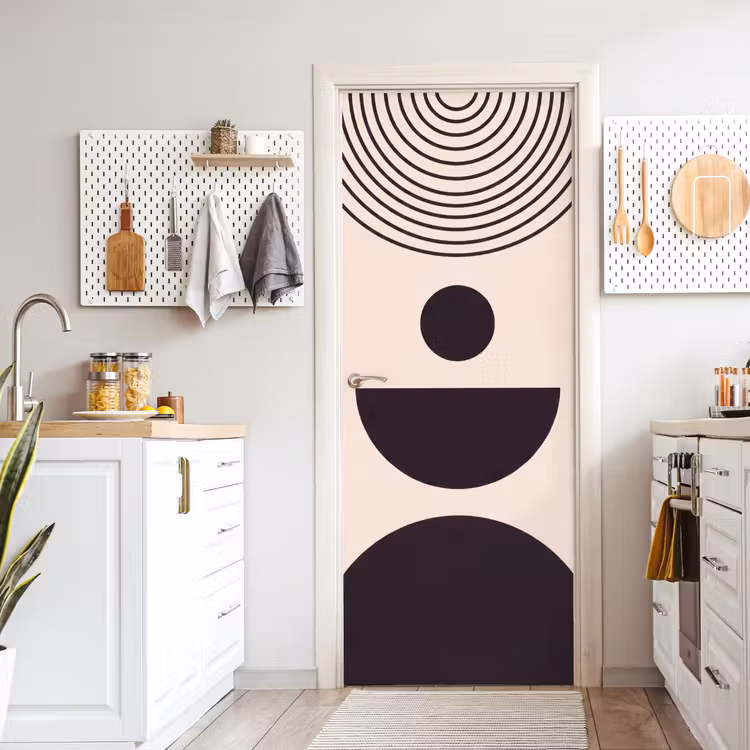 Door sticker - Geometric Balance - Art - Geometrische balans - Kunst deurposter klein