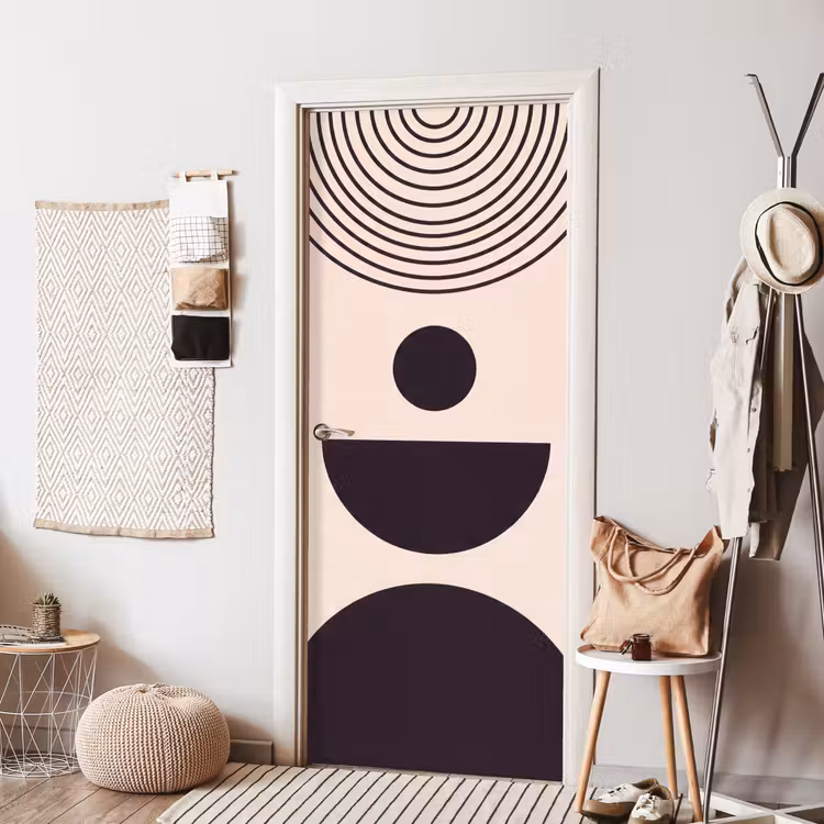 Door sticker - Geometric Balance - Art - Geometrische balans - Kunst deurposter klein