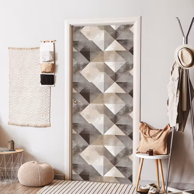 Geometrisch - Motief - Aardetinten deurposter klein 289 -sfeer6