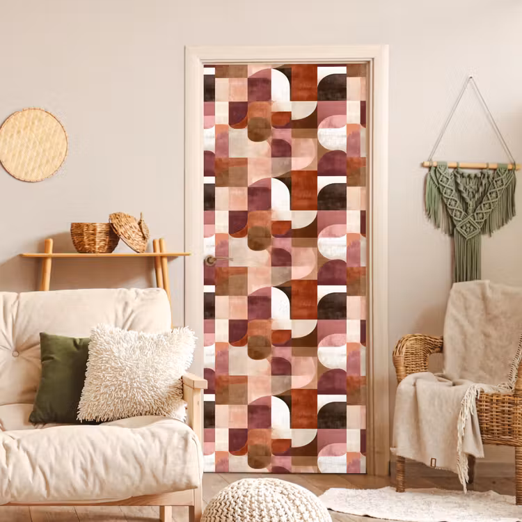 Geometrie - Modern - Retro deurposter klein 289 -sfeer2