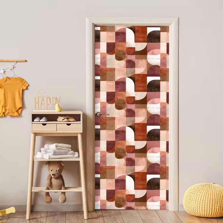 Geometrie - Modern - Retro deurposter klein 289 -sfeer4