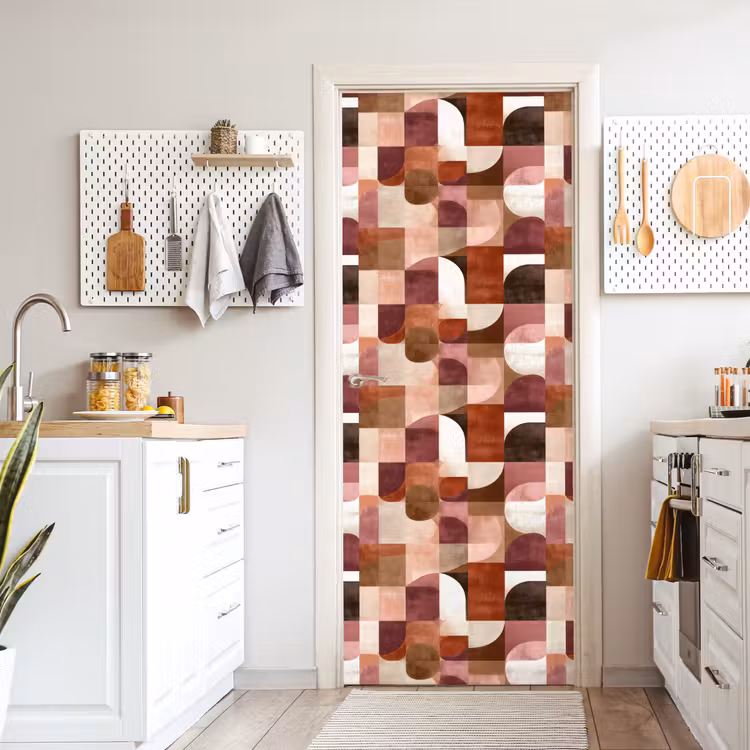 Geometrie - Modern - Retro deurposter klein 289 -sfeer5