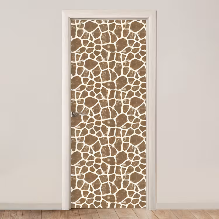 Giraf - Klassiek - Bruin deurposter klein 289 -3d_beige