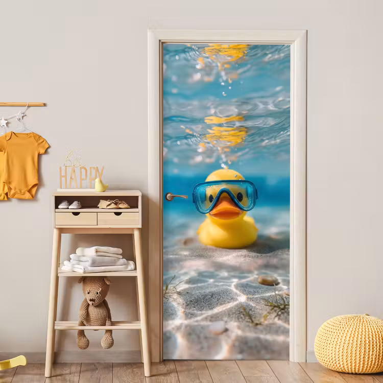 Duikbril - Eend - Water deurposter klein -sfeer4