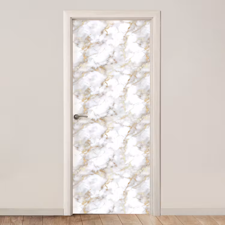 Gouden aders - Marmer - Wit deurposter klein 289 -3d_beige
