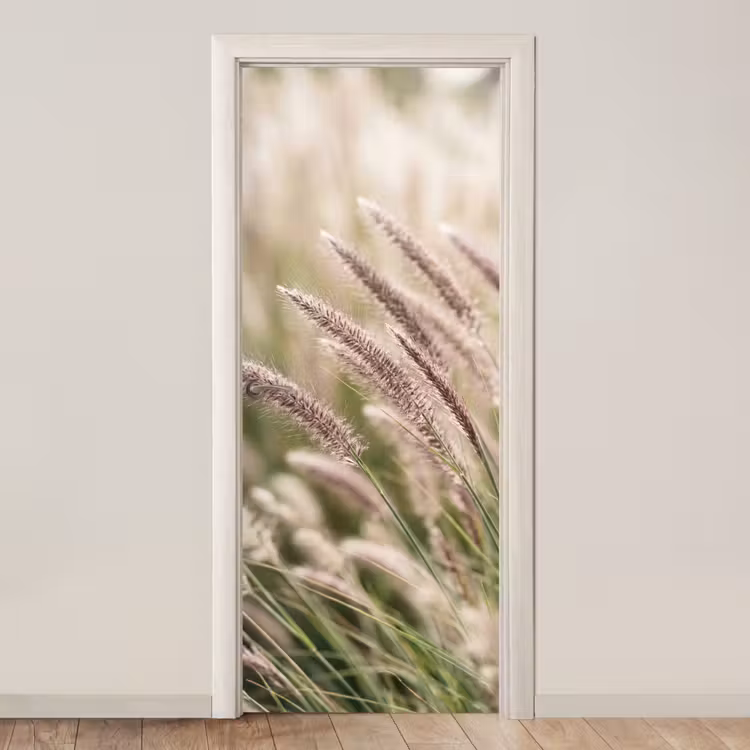 Gras - Close up - Groen deurposter klein -3d_beige