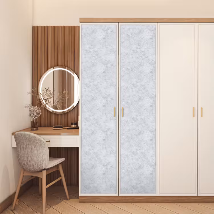 Grijs - Terrazzo-effect - Beton deurposter klein 289 -sfeer3