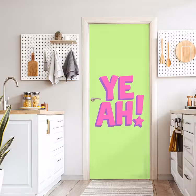 Groen - Neon - Quote deurposter klein -sfeer5
