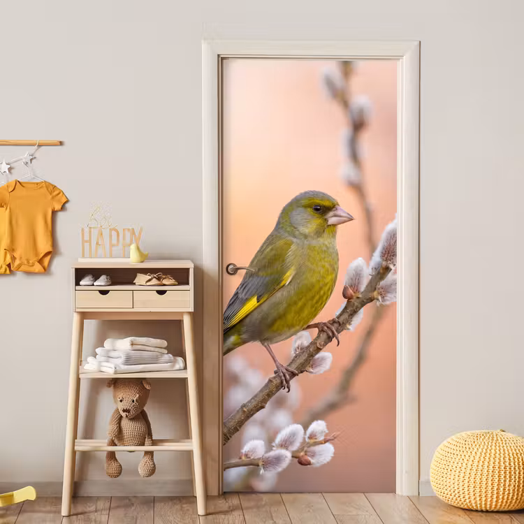 Groenling - Katjes - Lente - Natuur - Zacht deurposter klein -sfeer4