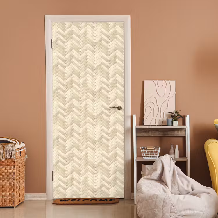 Visgraat - Wandtegel - Licht Beige deurposter klein 289 -sfeer1