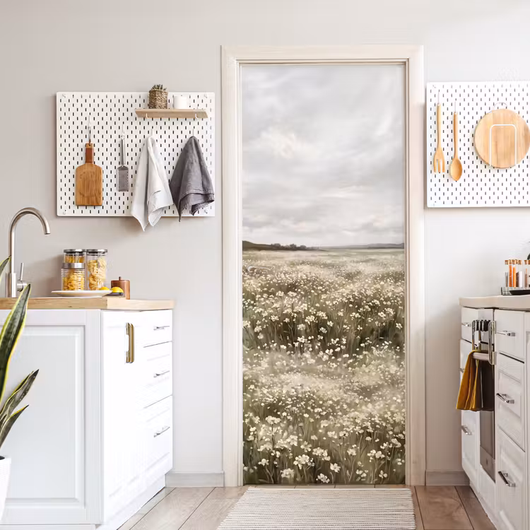 Illustratie - Landschap - Wit deurposter klein -sfeer5