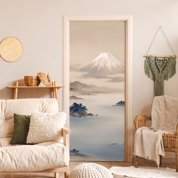 Japans - Landschap - Beige deurposter klein -sfeer2