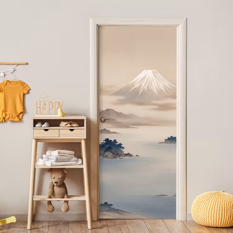 Japans - Landschap - Beige deurposter klein -sfeer4