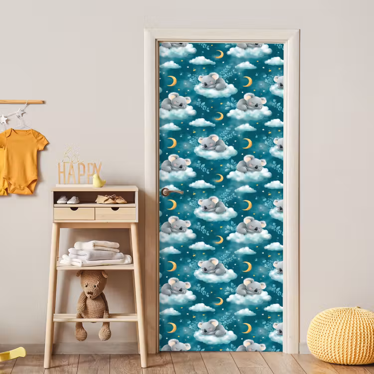 Koala's - Betoverend - Blauw deurposter klein 289 -sfeer4