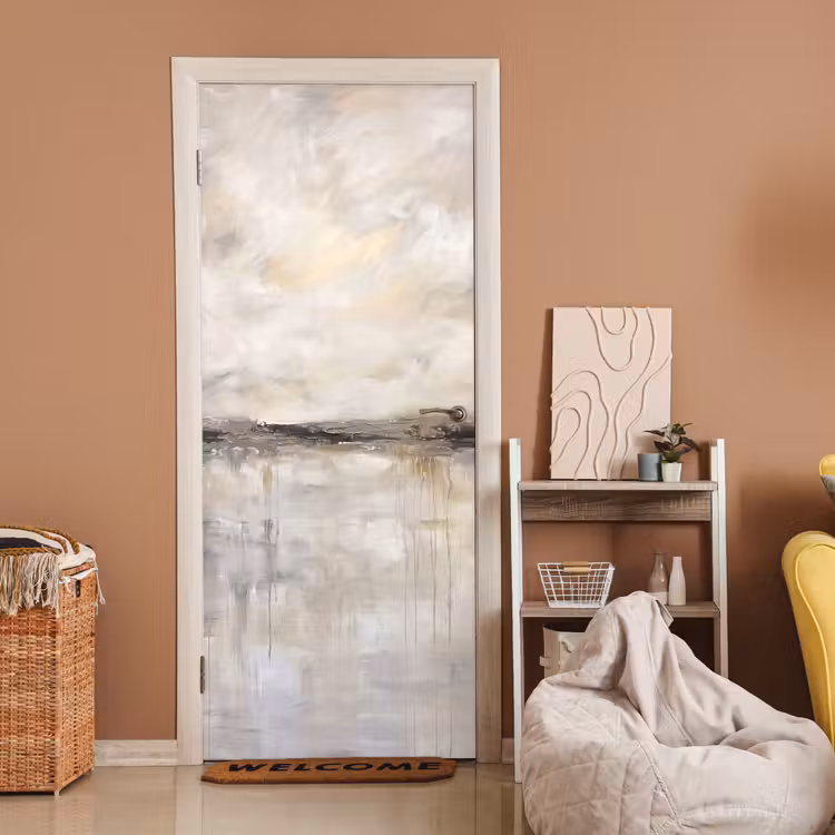 Landschap - Horizon - Natuur - Abstract - Neutraal deurposter klein -sfeer1