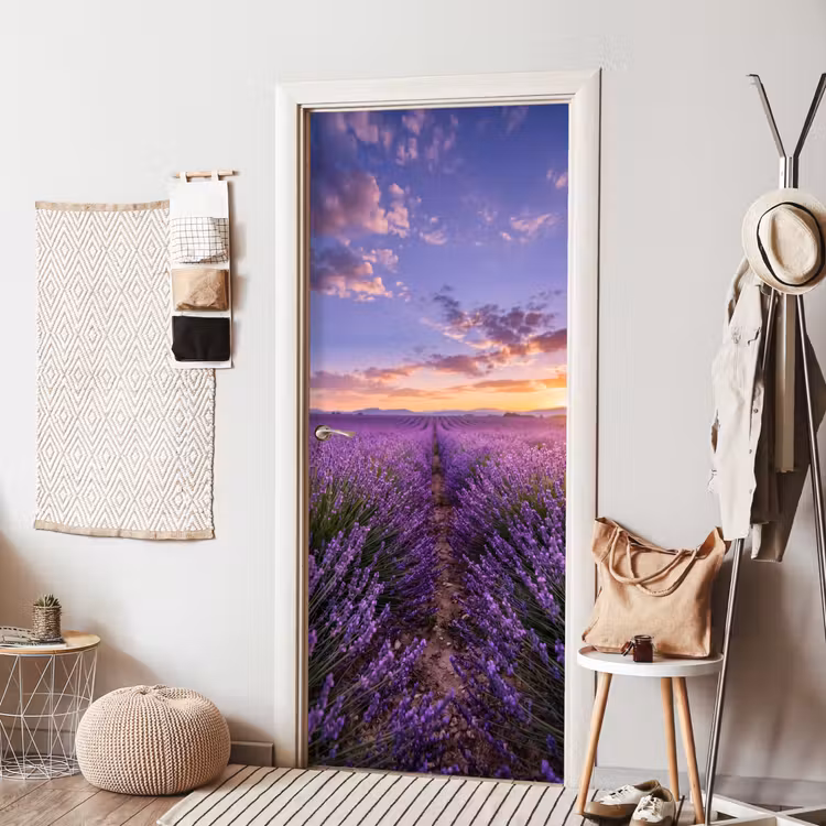 Lavendel - Veld - Natuur - Paars deurposter klein -sfeer6