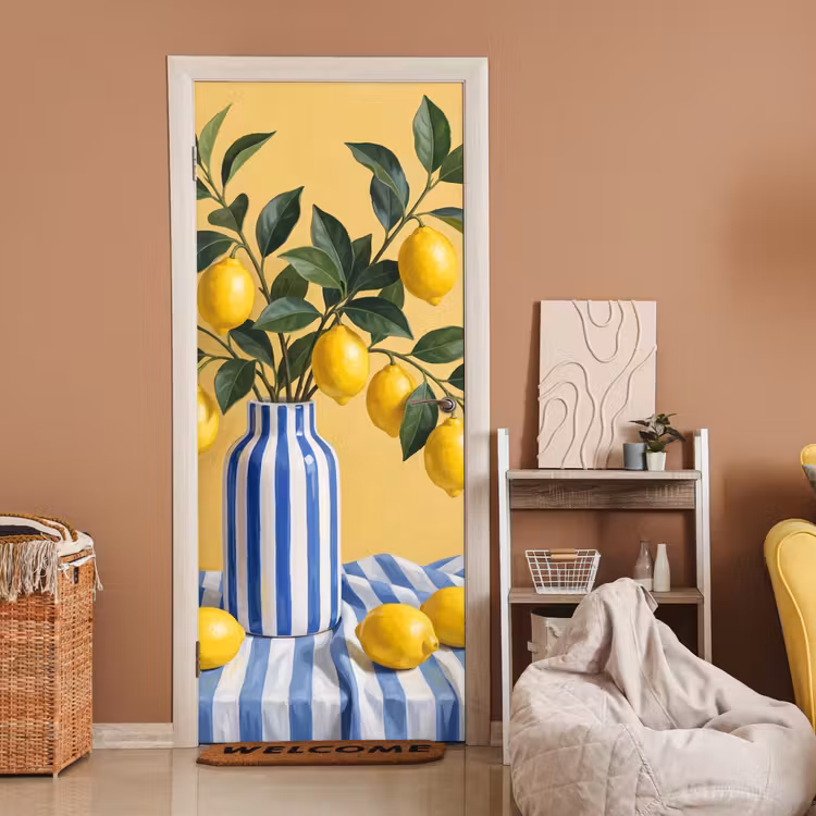 Door sticker - Lemon - Still Life - Modern - Citroen - Stilleven - Modern deurposter klein