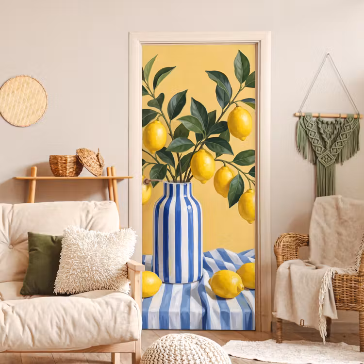 Door sticker - Lemon - Still Life - Modern - Citroen - Stilleven - Modern deurposter klein