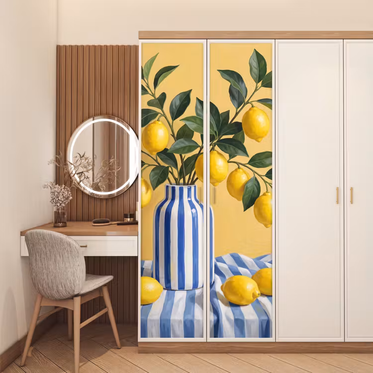 Door sticker - Lemon - Still Life - Modern - Citroen - Stilleven - Modern deurposter klein