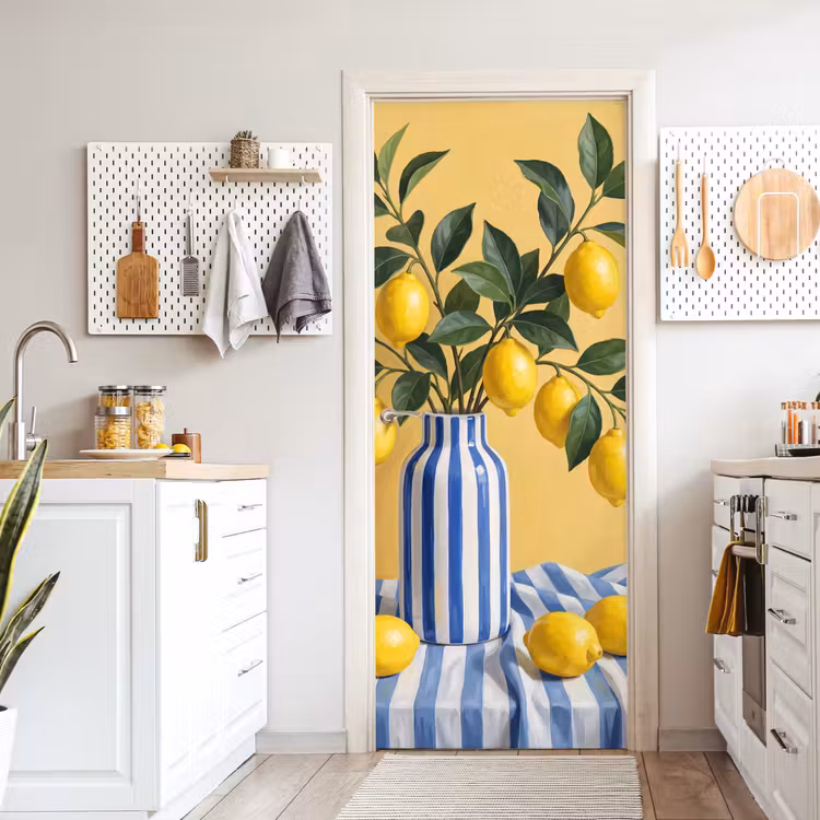 Door sticker - Lemon - Still Life - Modern - Citroen - Stilleven - Modern deurposter klein