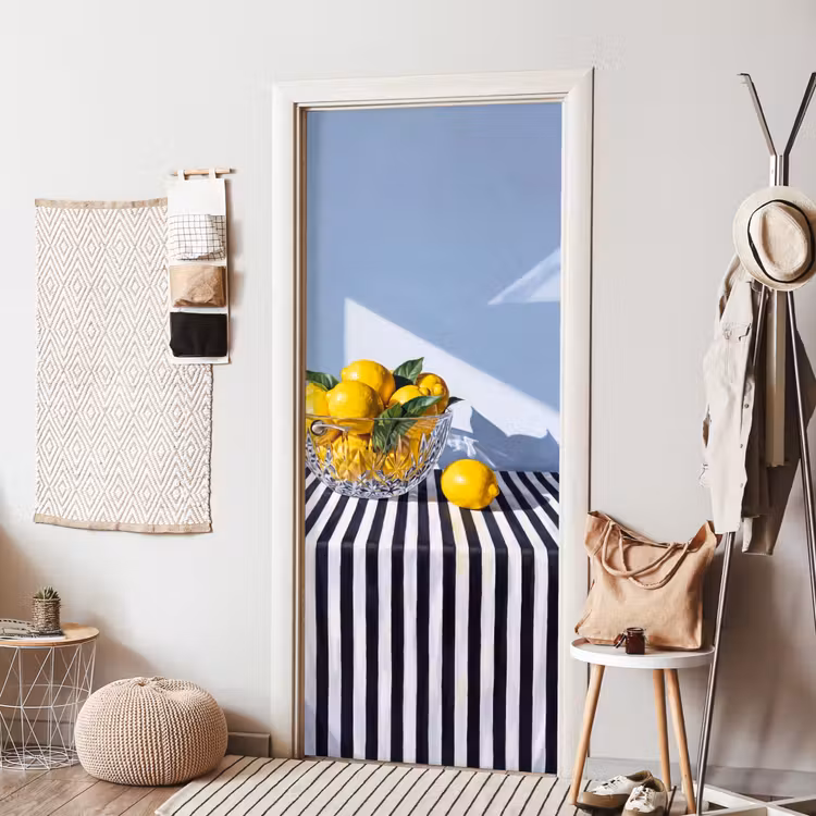 Door sticker - Lemons - Fruit - Yellow - Citroenen - Fruit - Geel deurposter klein