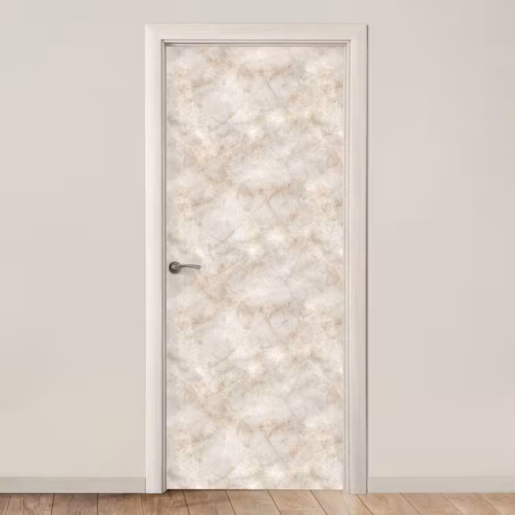 Lichtbeige - Goudbruine Nerven - Marmer deurposter klein 289 -3d_beige