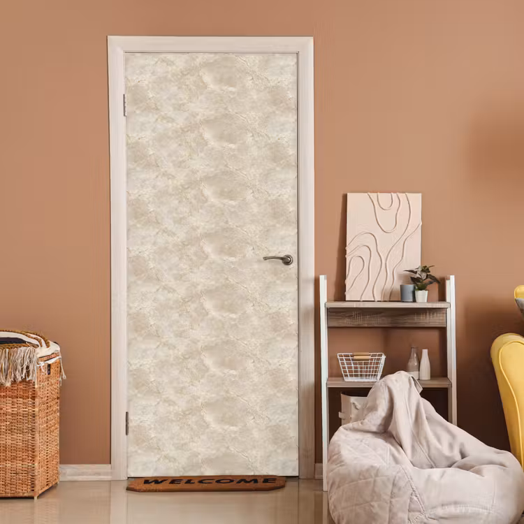 Lichtbeige - Marmer - Aders deurposter klein 289 -sfeer1