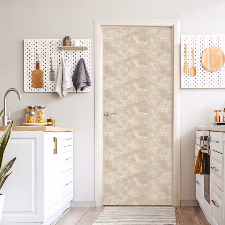 Lichtbeige - Marmer - Aders deurposter klein 289 -sfeer5