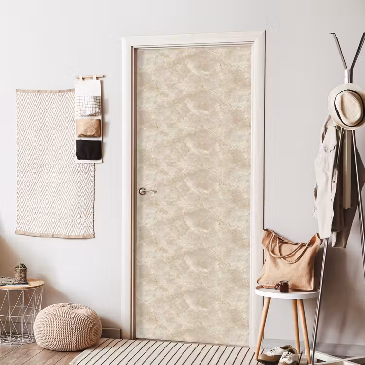 Lichtbeige - Marmer - Aders deurposter klein 289 -sfeer6