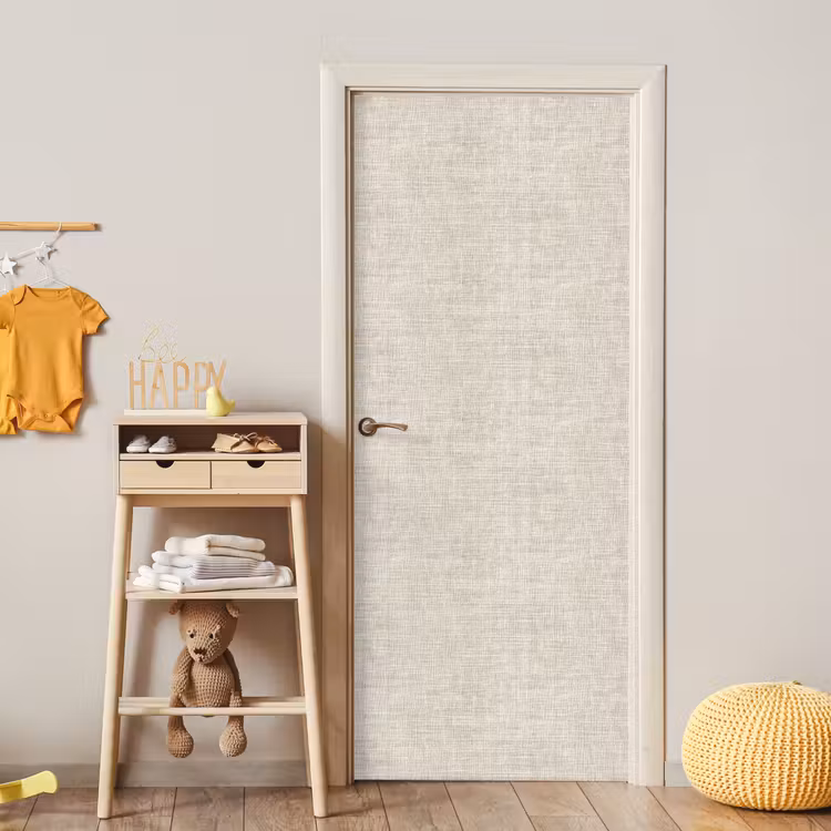 Linnen - Textuur - Beige deurposter klein 289 -sfeer4