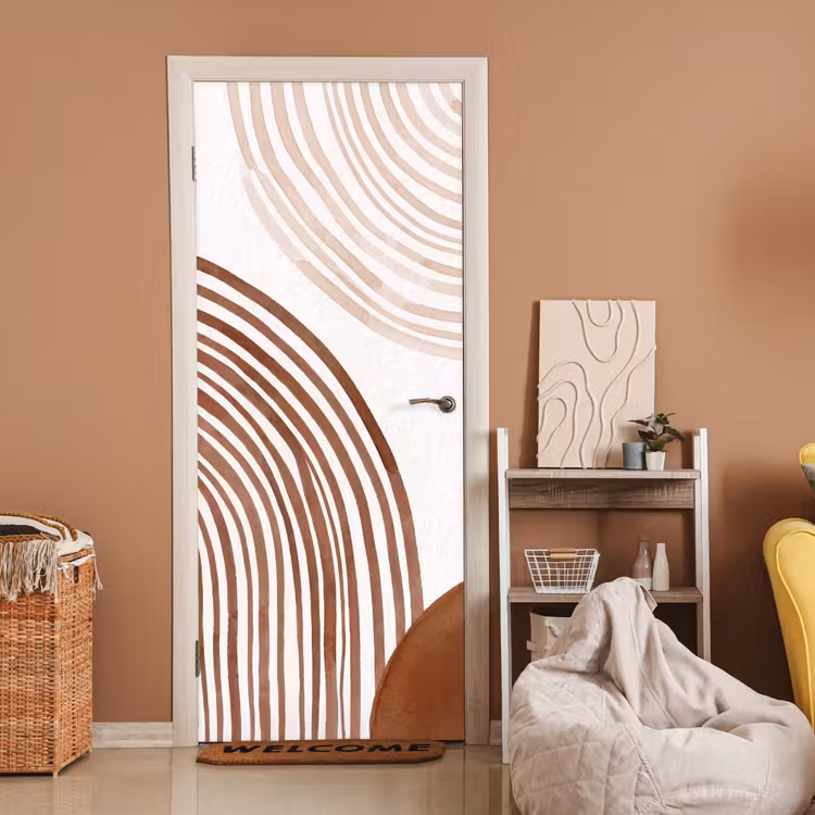 Door sticker - Lines - Minimalist - Art - Lijnen - Minimalistisch - Kunst deurposter klein
