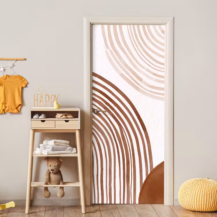 Door sticker - Lines - Minimalist - Art - Lijnen - Minimalistisch - Kunst deurposter klein