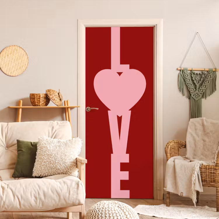 Love - Hart - Rood deurposter klein -sfeer2