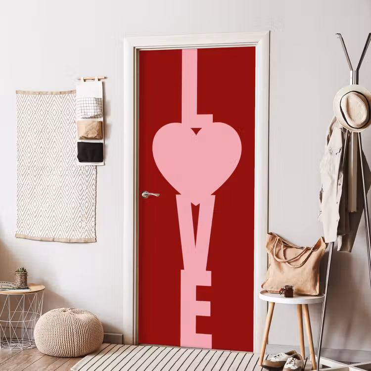 Love - Hart - Rood deurposter klein -sfeer6
