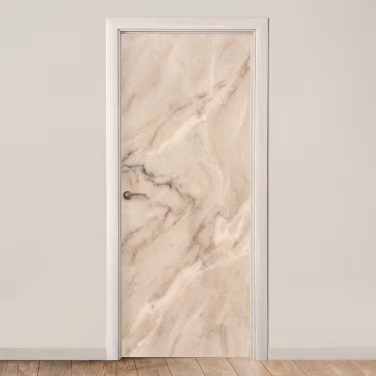 Marmer - Patroon - Abstract - Modern - Beige deurposter klein -3d_beige