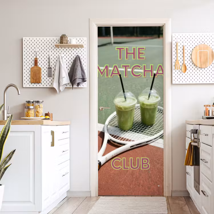 Matcha Club - Tennis - Matcha deurposter klein -sfeer5