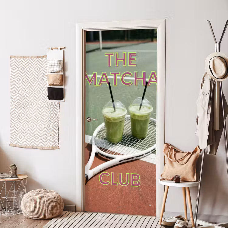 Matcha Club - Tennis - Matcha deurposter klein -sfeer6