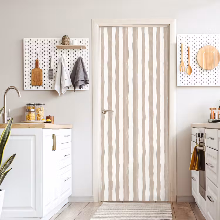 Minimalistisch - Strepen - Beige deurposter klein 289 -sfeer5