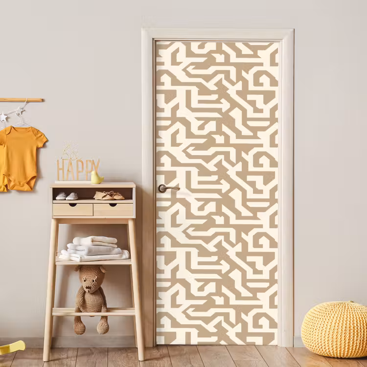 Modern - Abstract - Beige deurposter klein 289 -sfeer4