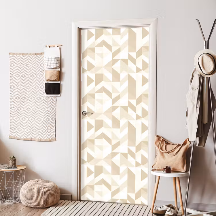 Modern - Abstract - Beige deurposter klein 289 -sfeer6