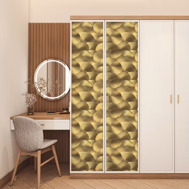 Modern - Cirkel - Goud deurposter klein 289 -sfeer3