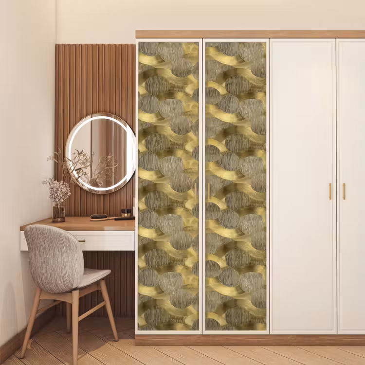 Modern - Geometrisch - Goud deurposter klein 289 -sfeer3