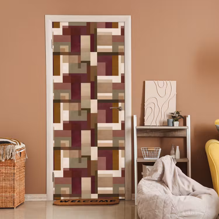 Modern - Geometrie - Kleurrijk deurposter klein 289 -sfeer1