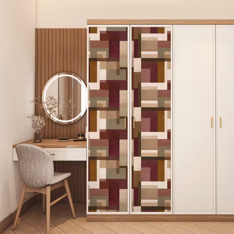 Modern - Geometrie - Kleurrijk deurposter klein 289 -sfeer3