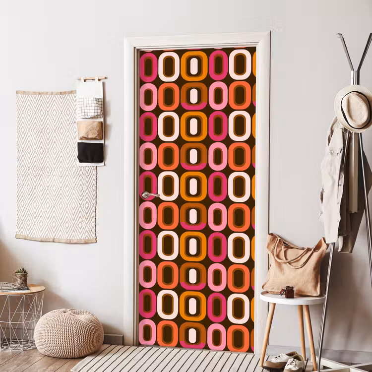 Modern - Retro - Kleurrijk deurposter klein 289 -sfeer6