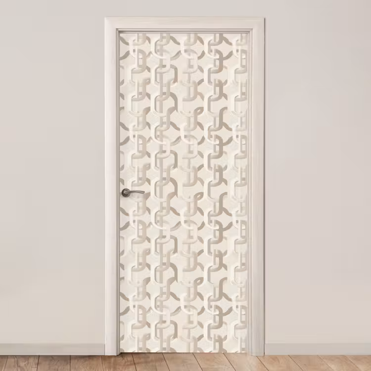 Motief - Abstract - Beige deurposter klein 289 -3d_beige
