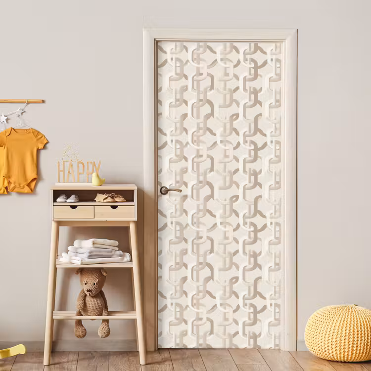 Motief - Abstract - Beige deurposter klein 289 -sfeer4