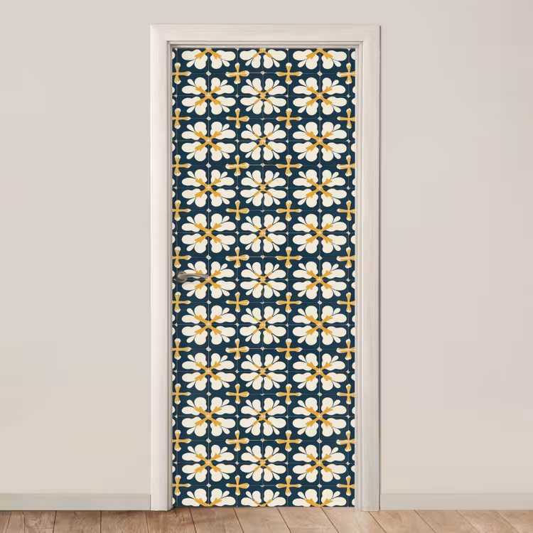 Motief - Tegel - Okergeel deurposter klein 289 -3d_beige